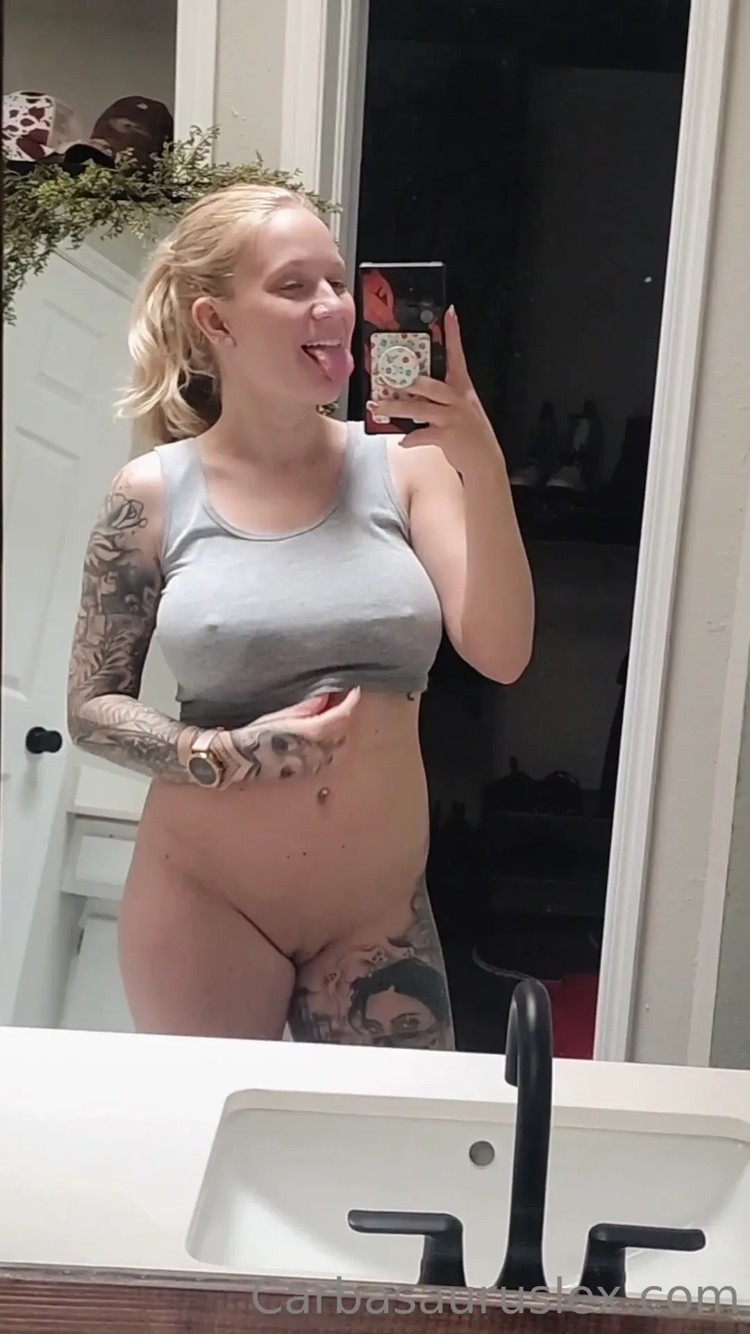 Sweaty after gym post 