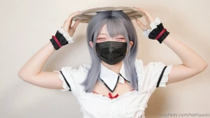 Masturbation simple maid cosplay about 7min