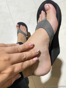 This platform sandals give me a lot of pleasure my feet looks beauty part 1