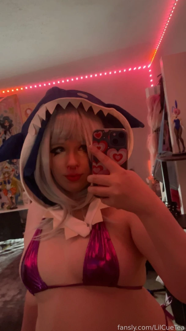 Rip gura gwar cosplay cosplayer shark anime bimbo bimbogirl nsfw maid part 1 