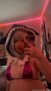 Rip gura gwar cosplay cosplayer shark anime bimbo bimbogirl nsfw maid part 1