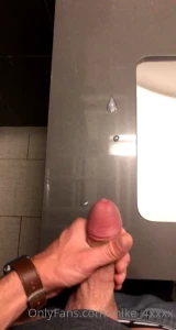 Just a little release in the gym bathroom