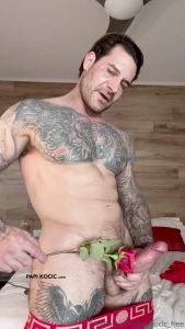 Whipped cream and roses solo jerk off lick this whipped cream off my