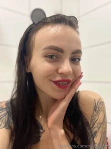 My red lips are soft smooth and impossible to ignore