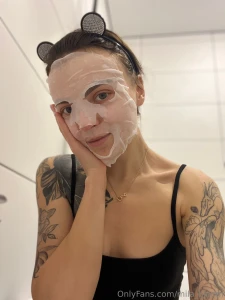 Self-care time face mask on feeling great but i wouldn t mind some