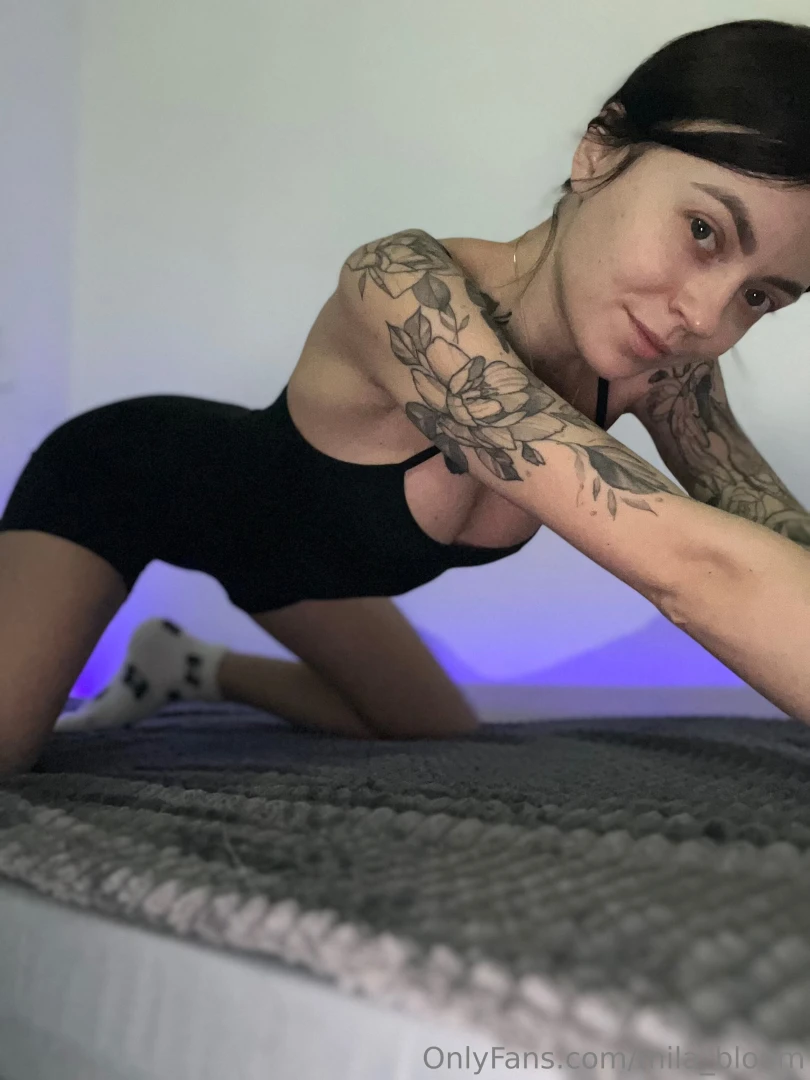 Just a little morning stretch and something more which photo is your 