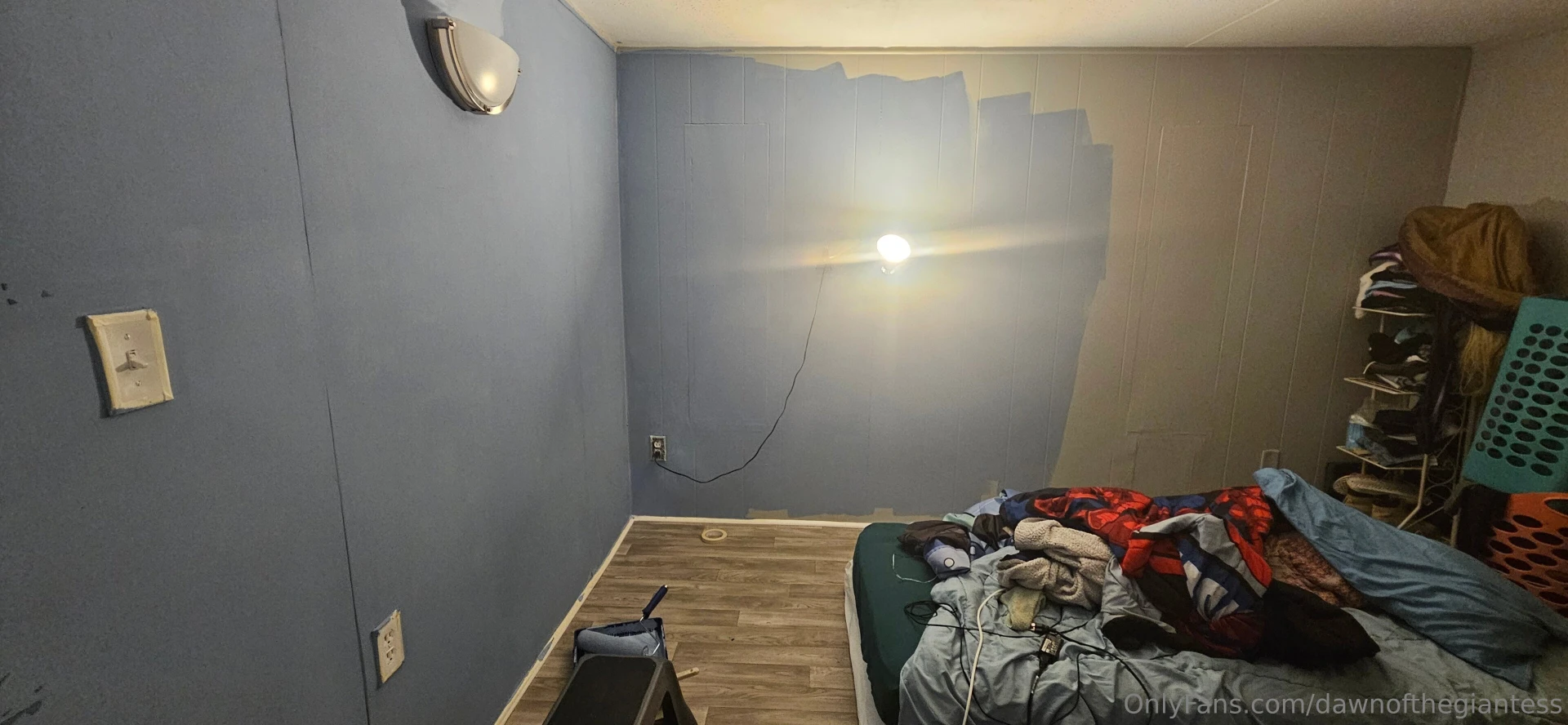 Almost done painting my room blue should look nice for my city diorama 