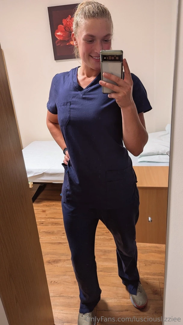 Do you think the nurses uniform looks better on me or off a little 