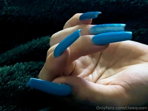 He took some creepshots of my new nails while i was sleeping i love it