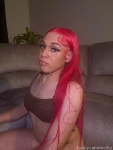 You the the dripping cum sliding down my cheek