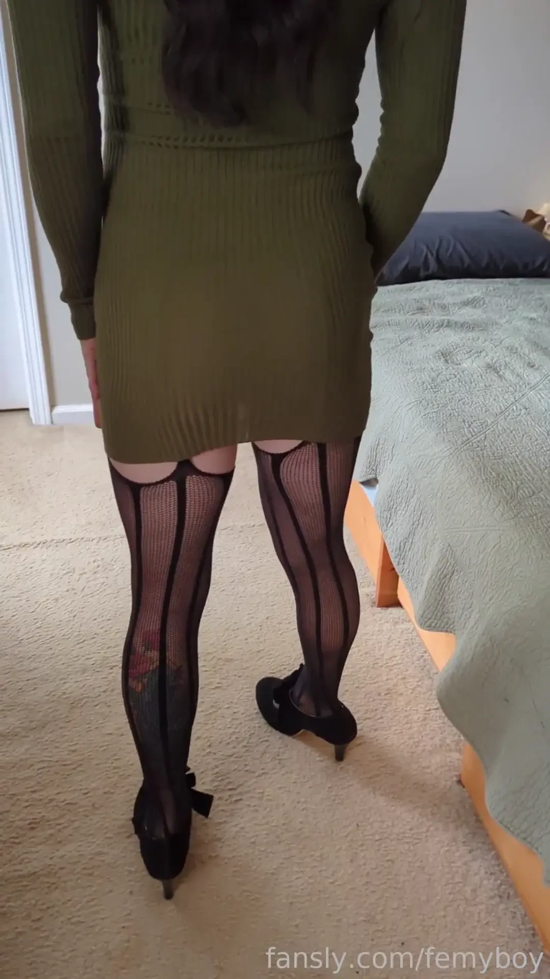 Pegging dressed up slut highheels slut strapon pegging femboy femdom 