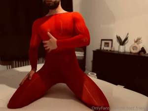 You like my glossy red bodysuit it fits perfect
