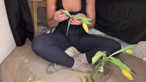 Glad i got to see my tulips bloom