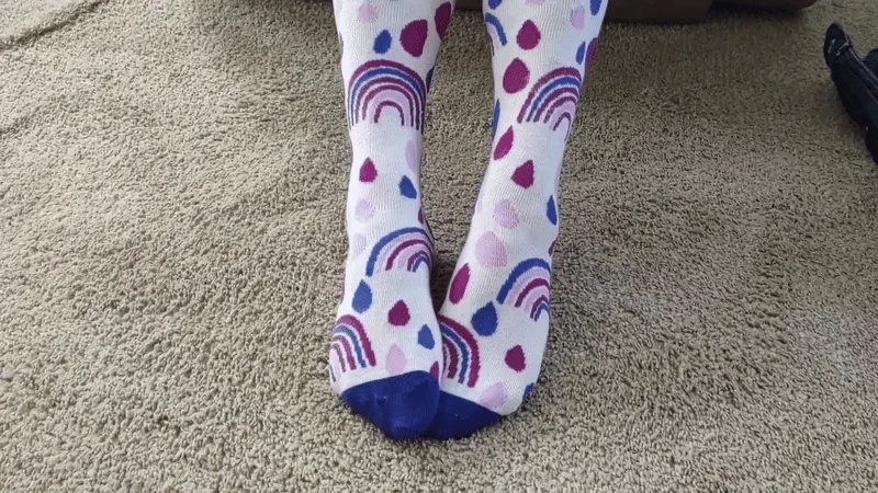 Do you prefer my ugly socks on or off 