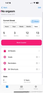 I was asked for an updated look at how long i ve been orgasm free here