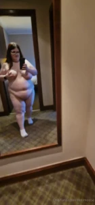 Just walking around the hotel room completely naked