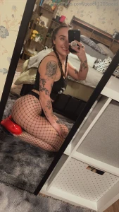 Loving the fishnets and red heels part 1