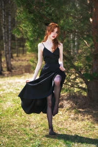 The grass feels so nice under feet through my tights fyp petite tights