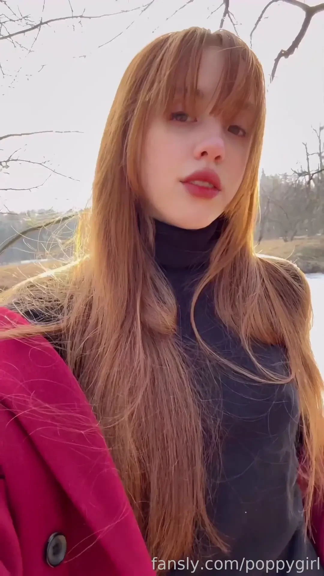 Catching the sunshine selfie fyp redhead pale 