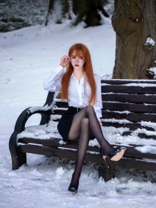 Standing or sitting fyp selfie redhead longhair pale young 18 egirl