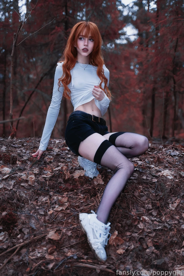 Little orange cat in the woods fyp petite smalltits skinny redhead part 1 