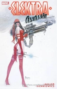 Me vs the original elektra comic book cover