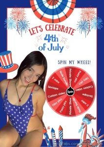 Feeling lucky baby celebrate the 4th of july with my naughty spin