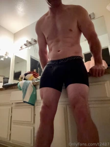 Yesterday s sweaty workout and just getting ready for work this part 2