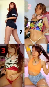 Choose the casual outfit of goddess looliee which one turns you on