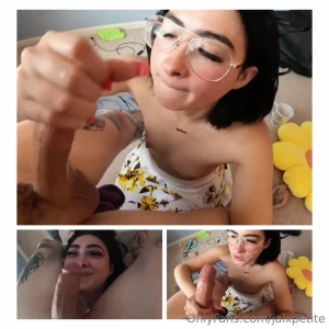 jaixpetite - 5 sunflower dress facial 7 23 minutes watch me suck gag amp play with 