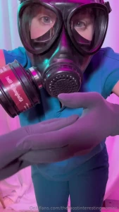 Gas mask asmr and pussy massage what a way to relax i had a rough day