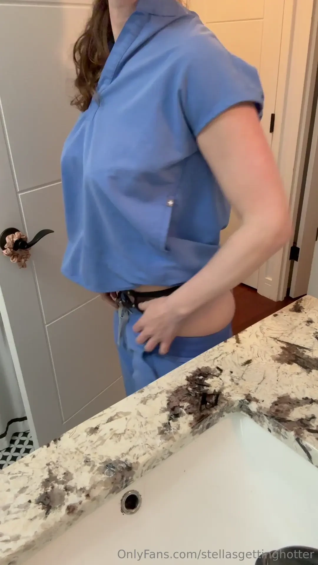 I wore this bondage lingerie under my scrubs today think anyone could 