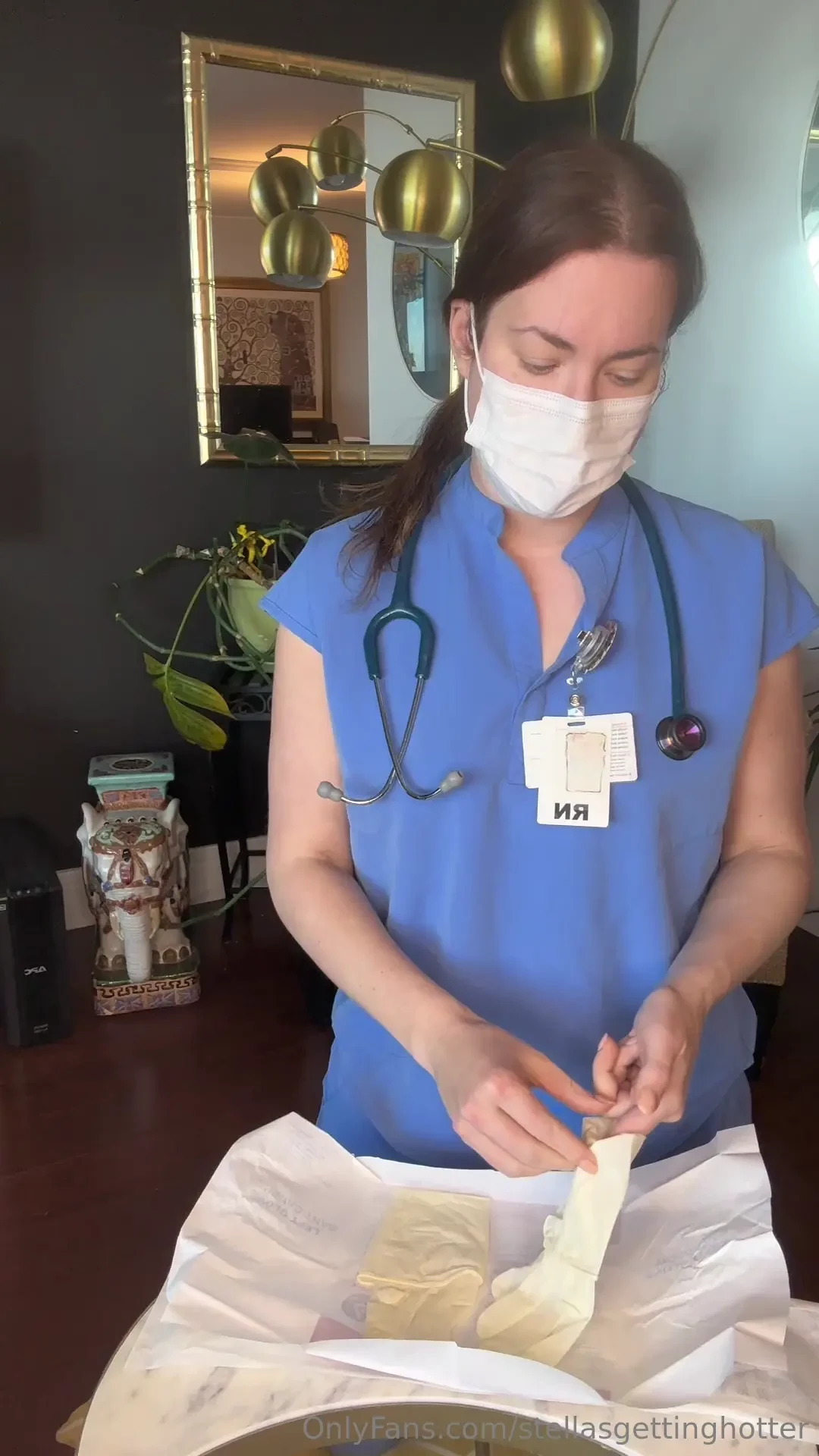 Sterile glove time ok you know how i love a transition and matching 