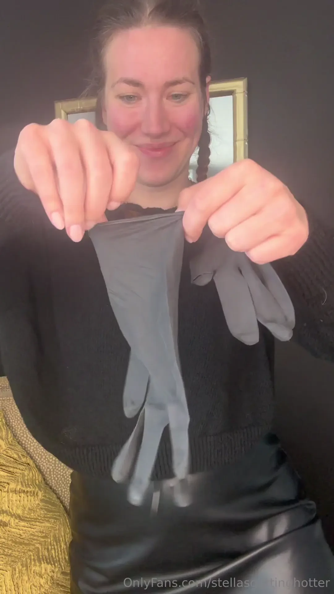 The combination of leather and lace here was heaven the silkiness of 