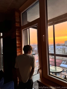 The day is coming to an end i stepped out onto the balcony just look