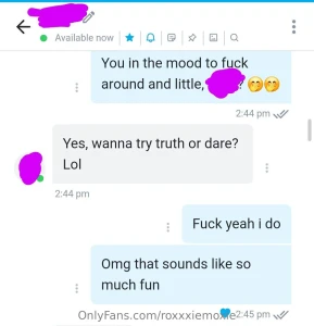 I love a fucking suggestion fuck yeah i ll play truth or dare with you