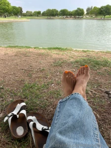 Had to go barefoot at the park for a sec