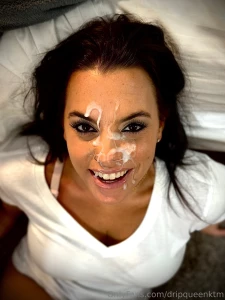 Dripkingdlm shootin his thick white cum on my pretty lil face to match