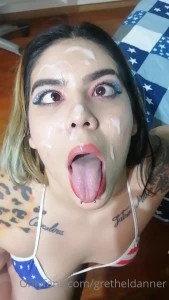 A gift ahegao cum face
