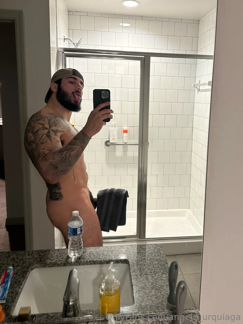 Just hanging the towel to dry off 