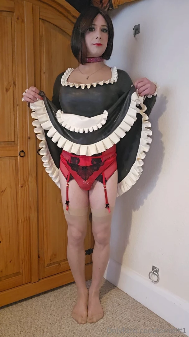 Wearing my maid uniform and ready to do my chores part 1 