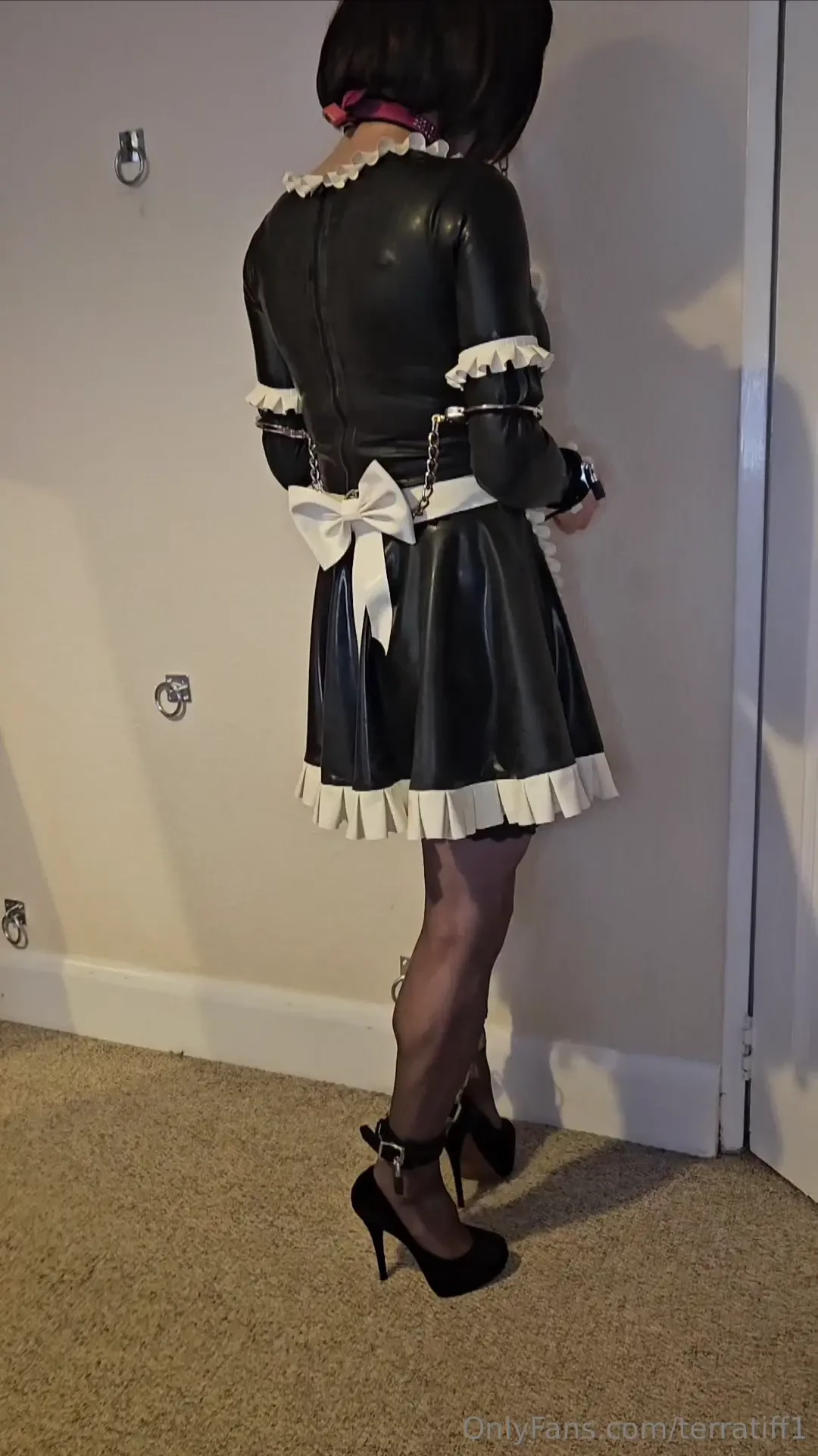 Putting my heels on and attaching myself to the wall there is also a 