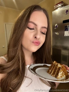 This cake is looking at me i m looking at the cake i think you guessed