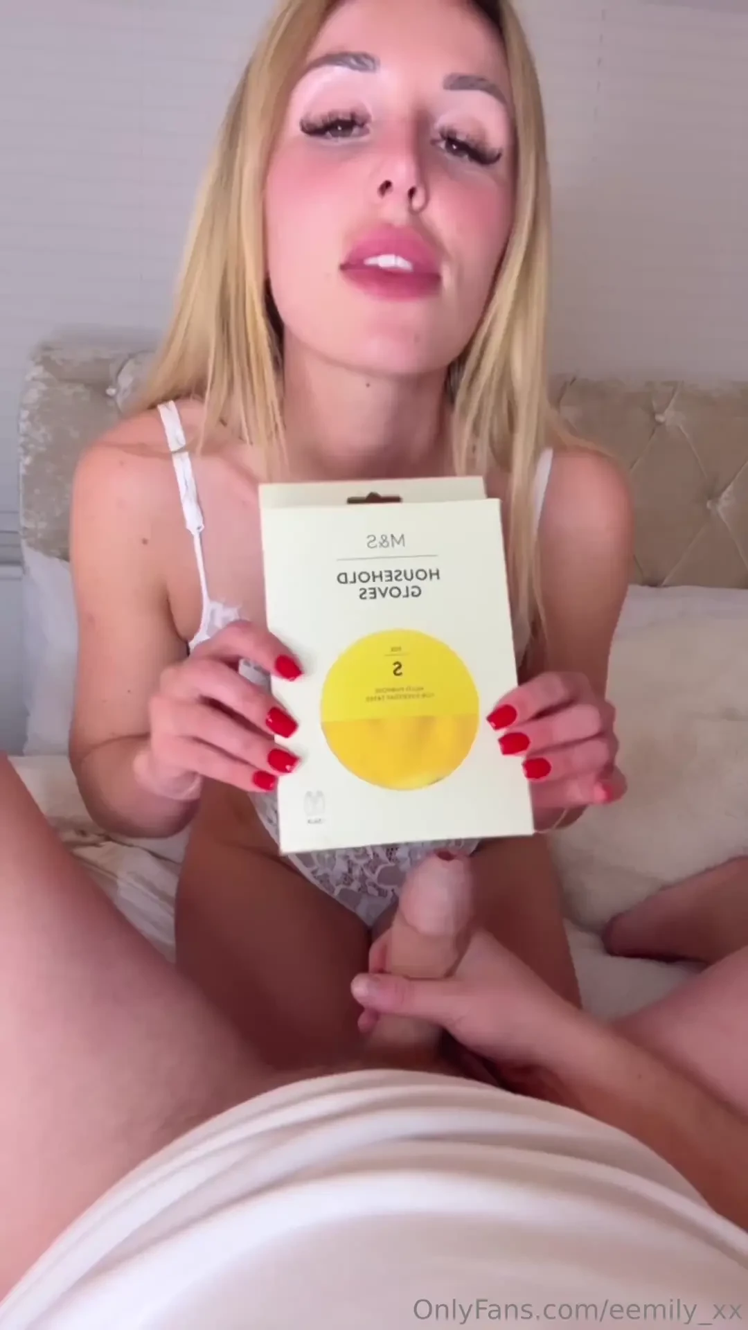 Unboxing my new rubber gloves teasing tickling handjob and prostate 