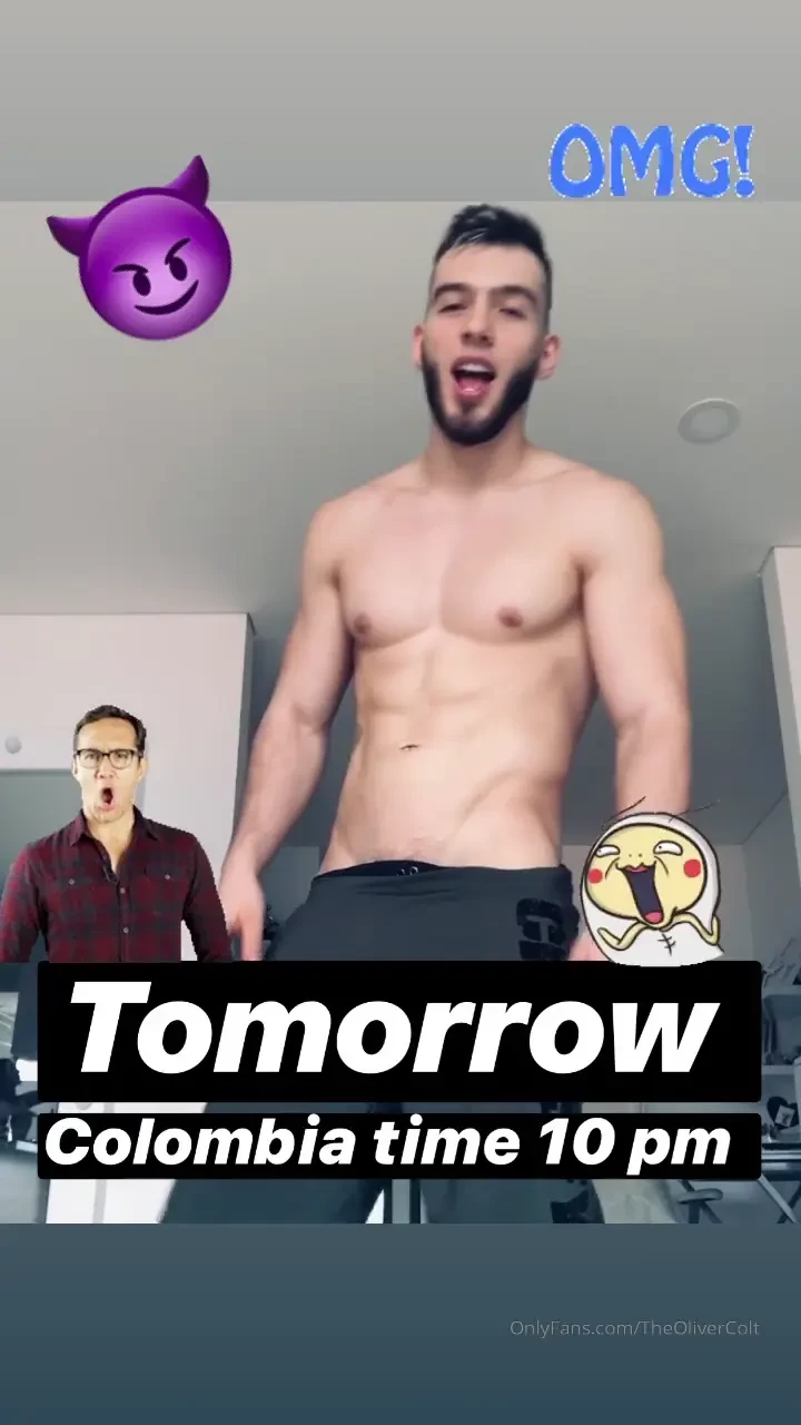 Tomorrow at 10 00 pm colombian time great live cum show do not miss it 