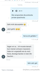 Wie versprochen sende ich geile sex sprach messages raus an alle die