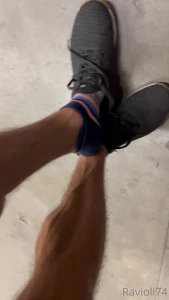 My feet hard at work