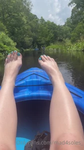 Every time i tried to take a video of my feet while kayaking my boat