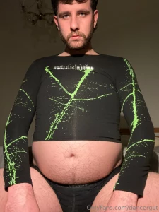 This shirt barely fit years ago and it definitely doesn t now wont be