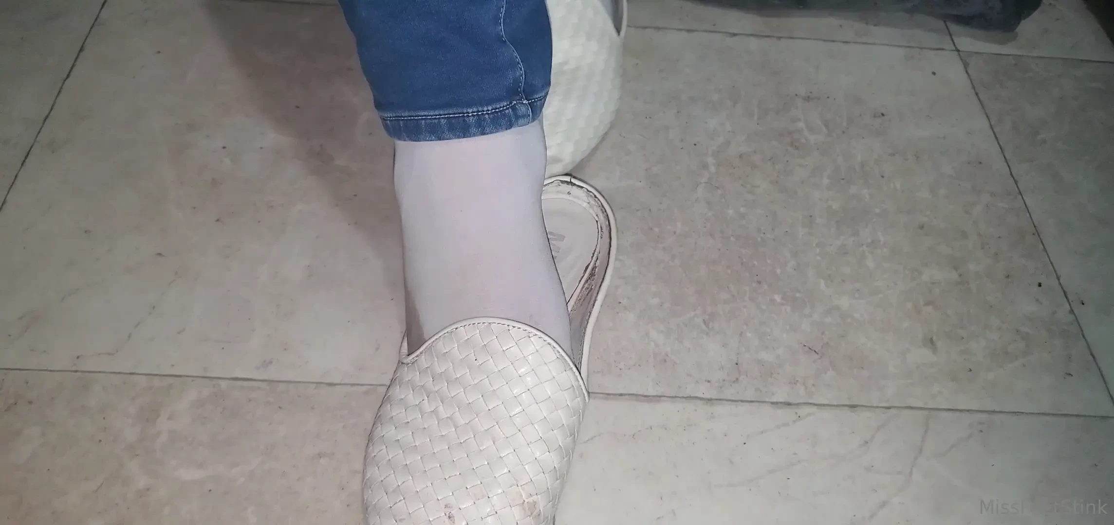 I thought i d wear a sexy pair of white nylons amp these mules you 